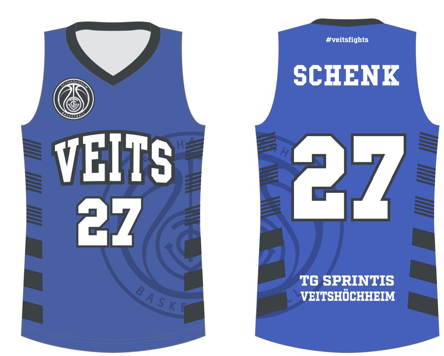 Originaltrikot VEITS blau, mit Name individualisiert