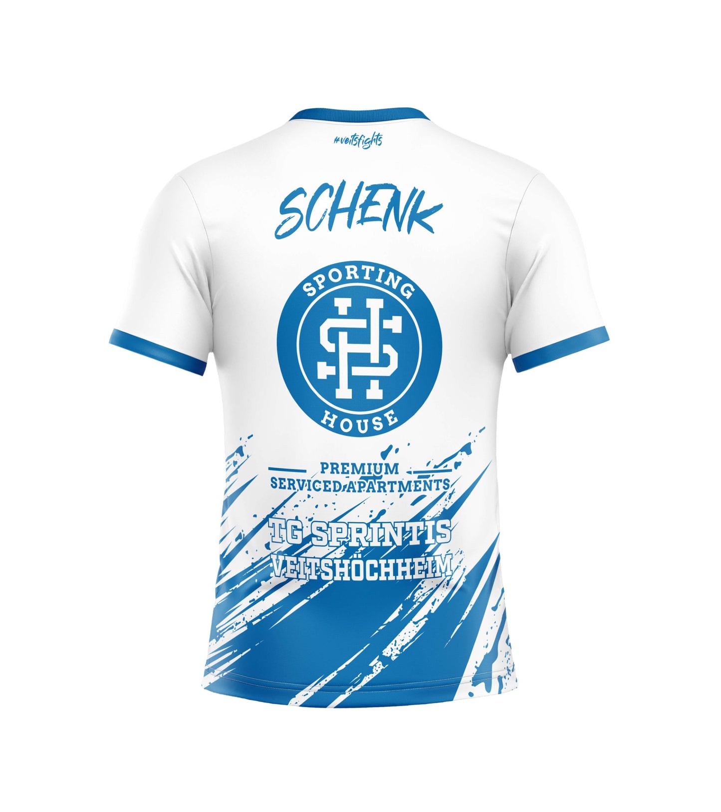 Shootingshirt VEITS weiß, mit Name individualisiert