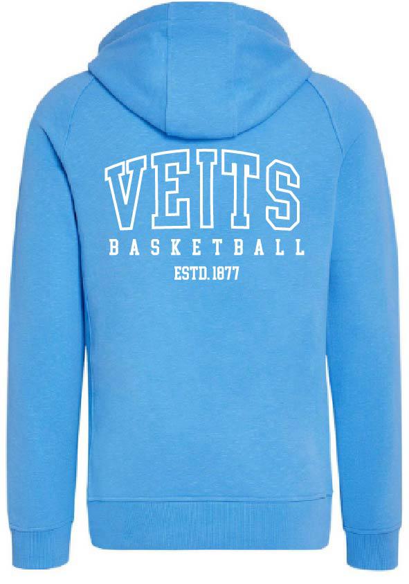 Premium Hoodie VEITS-Basketball hellblau (Marke Joma)
