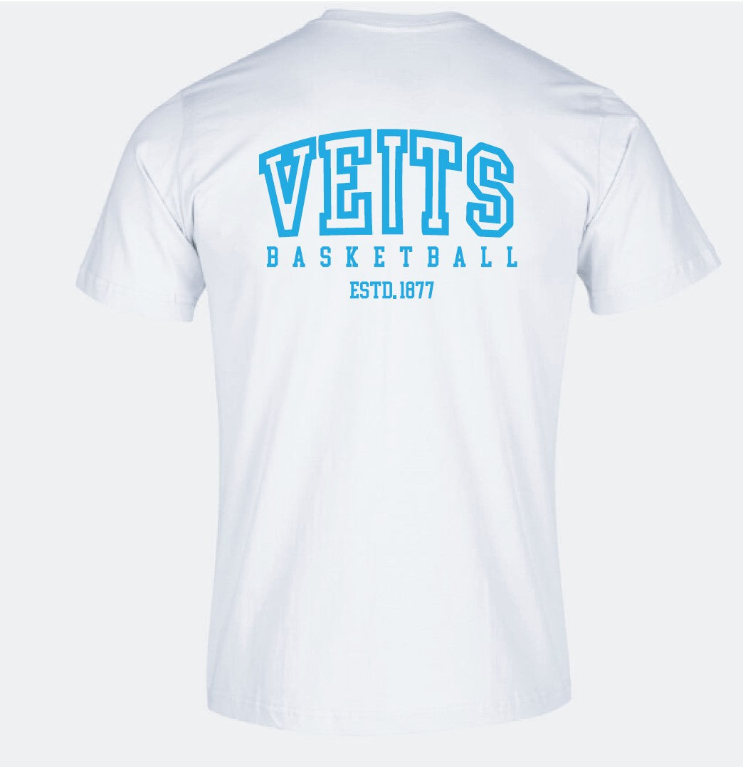 Premium T-Shirt VEITS-Basketball weiß (Marke Joma)