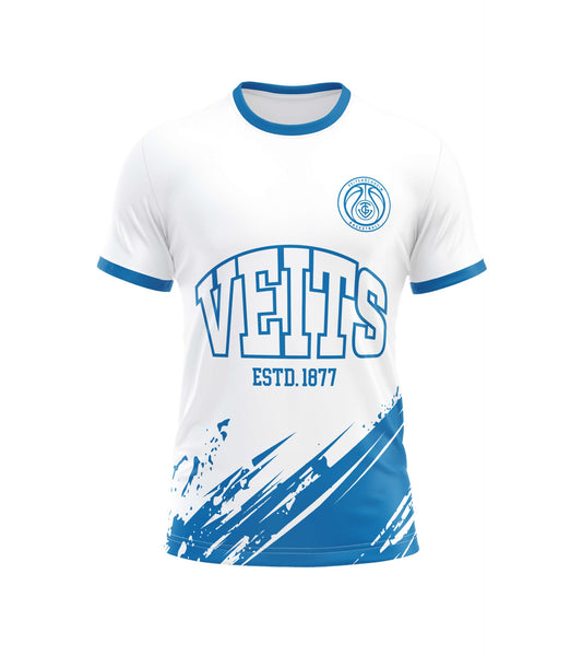 Shootingshirt VEITS weiß, mit Name individualisiert